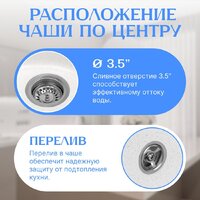 Кухонная мойка Saniteco Nova (белый)