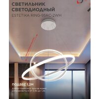 Подвесная люстра In Home Estetika Ring-95RC-2WH 4690612062495