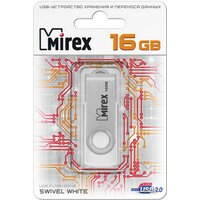 USB Flash Mirex SWIVEL WHITE 16GB (13600-FMUSWT16)