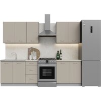 Готовая кухня Кортекс-мебель Корнелия Лира 2.0 (капучино/королевский опал)