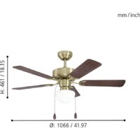 Светильник с вентилятором Eglo Cadiz 35075