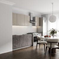 Готовая кухня Кортекс-мебель Корнелия Лира 2.1 без столешницы (капучино/оникс)