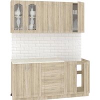 Готовая кухня Кортекс-мебель Корнелия Ретро 1.7м (дуб сонома/мадрид)