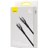 Кабель Baseus Glimmer Series USB Type-C - Lightning (2 м, черный)
