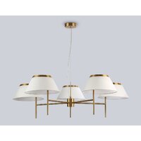 Подвесная люстра Ambrella LH72473/5 BS/WH (латунь/белый)