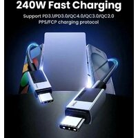 Кабель Ugreen L513 USB Type-C - USB Type-C 45068 (2 м, черный)