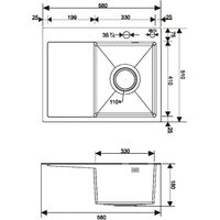 Кухонная мойка РМС MRK-5851BL-R (с дозатором)