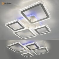 Припотолочная люстра Estares Oval Ice RGB 75W 5S-APP-725x500x93-White/Clear-220-IP20