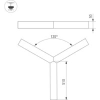 Подвесная люстра Arlight SP-Rays-3-Hang-5050-510-35W Day4000 049207