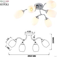 Люстра средней высоты Rivoli Hollie 3135-306 Б0055379