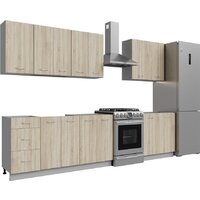 Готовая кухня Кортекс-мебель Корнелия Лира 2.4 без столешницы (дуб сонома)
