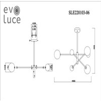 Подвесная люстра Evoluce Arcola SLE220103-06