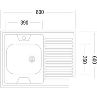 Кухонная мойка Ukinox STD800.600-5C 0R (с сифоном)