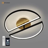 Припотолочная люстра Estares Woody Loft 75W 3R-APP-500x135-BLACK/WOOD-220-IP20