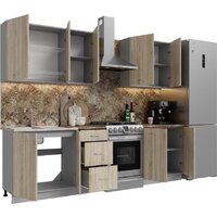 Готовая кухня Кортекс-мебель Корнелия Лира 2.0 (дуб сонома/мадрид)