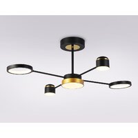 Люстра средней высоты Ambrella light FL51632/4+1 BK/GD