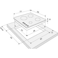 Варочная панель Krona Calore 60 WH