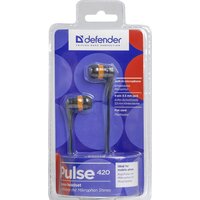 Наушники Defender Pulse 420 (черный/оранжевый) [63420]