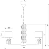 Подвесная люстра Евросвет Zaffiro 10099/8 Strotskis (хром/прозрачный хрусталь)