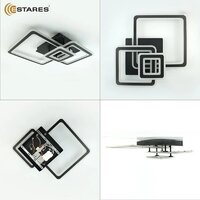 Припотолочная люстра Estares Triplex Square 124W 3S-APP-596x596x146-BLACK/WHITE-220-IP20