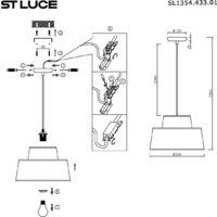 Припотолочная люстра ST Luce SL1354.433.01