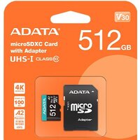 Карта памяти ADATA Premier AUSDX512GUICL10A1-RA1 microSDXC 512GB (с адаптером)