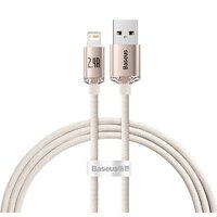 Кабель Baseus Crystal Shine USB Type-A - Lightning (1.2 м, розовый)