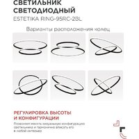 Люстра средней высоты In Home Estetika Ring-95RC-2BL 4690612062501