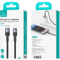 Кабель Usams SJ729 USB Type-C - Lightning (1.2 м, черный)
