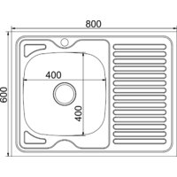 Кухонная мойка Mixline L 555234 (с сифоном)