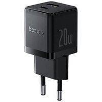 Сетевое зарядное Baseus Palm Fast Charger C+U 20W EU P10111608113-01 (черный)