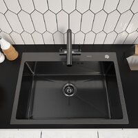Кухонная мойка ARFEKA ECO AR 700*500 BLACK PVD NANO DECOR MILLET GRAINS