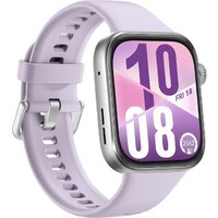 Умные часы Huawei Watch FIT 4 (серебристый, с сиреневым силиконовым ремешком, международная версия)