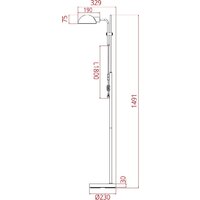 Торшер Arte Lamp Zetta A7055PN-1BK