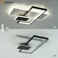 Припотолочная люстра Estares Lamparas 90W 3L-APP-500x500x70-WHITE/BLACK/WHITE-220-IP20