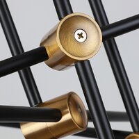 Подвесная люстра DeLight Collection Bistro Globe 9389P/6 (black/gold)