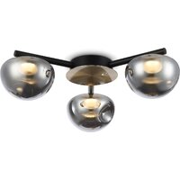 Припотолочная люстра Ambrella light LH12006/3 BK/GD/SM (черный/золото/дымчатый)