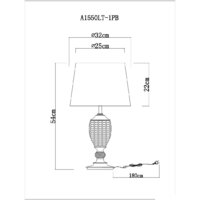Настольная лампа Arte Lamp Radison A1550LT-1PB