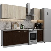 Готовая кухня Кортекс-мебель Корнелия Лира 1.9 (дуб сонома/венге/марсель)