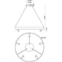 Подвесная люстра iLedex Vision 2060-D800 BK