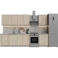 Готовая кухня Кортекс-мебель Корнелия Лира 2.5 (дуб сонома/марсель)