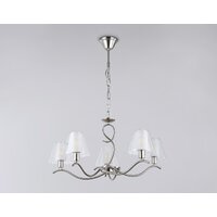 Подвесная люстра Ambrella light LH57081/5 SN/FR (никель/белый матовый)