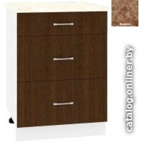 Шкаф напольный Кортекс-мебель Корнелия Лира НШ60р3ш (венге/мадрид)