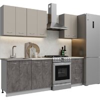Готовая кухня Кортекс-мебель Корнелия Лира 1.7 (капучино/оникс/королевский опал)