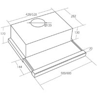 Кухонная вытяжка Akpo Light Eco Glass Twin 60 WK-7 Т-300 (белый)