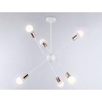 Подвесная люстра Ambrella light Traditional TR80432/6 WH/GD