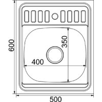 Кухонная мойка Mixline 555229 (с сифоном)