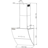 Кухонная вытяжка Backer AH60E-THSL200C Black Glass