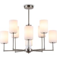 Подвесная люстра Ambrella light LH56213/8 SN/FR (никель/белый матовый)
