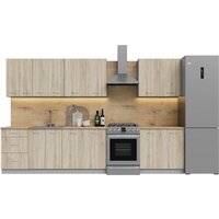 Готовая кухня Кортекс-мебель Корнелия Лира 2.7 (дуб сонома/дуб бунратти)